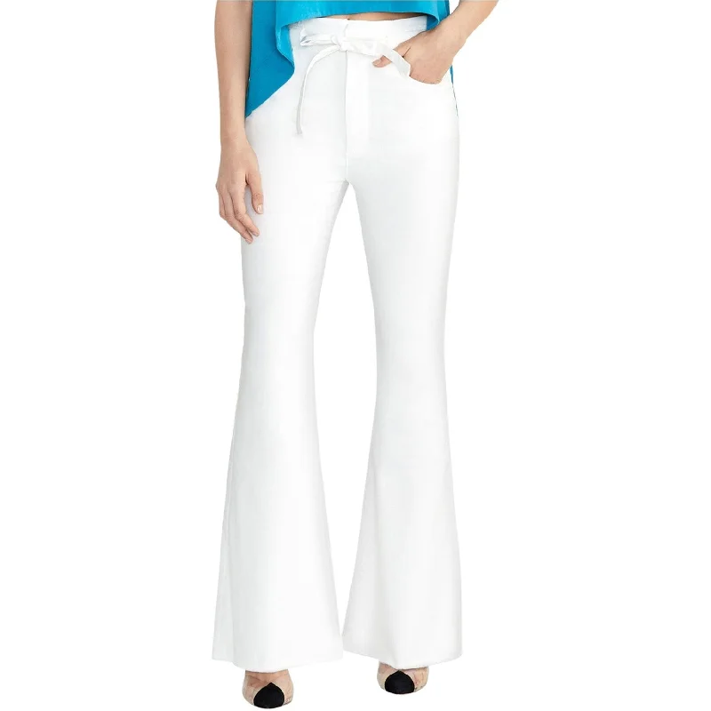 Rachel Roy Womens Flare Casual Trouser Pants, White, 24