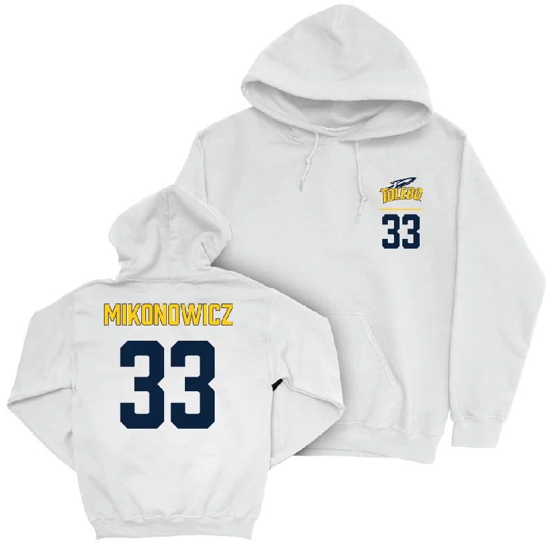 Toledo Women's Basketball White Logo Hoodie - Sammi Mikonowicz | #33