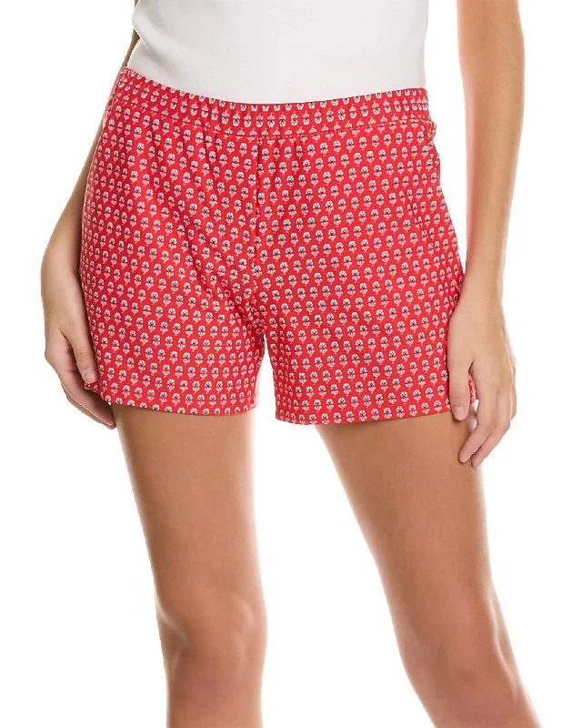 Ariel Shorts In Traditional Foulard Red