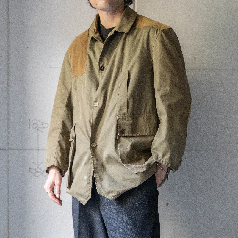 1970-80s Europe khaki color hunting jacket -good damage-