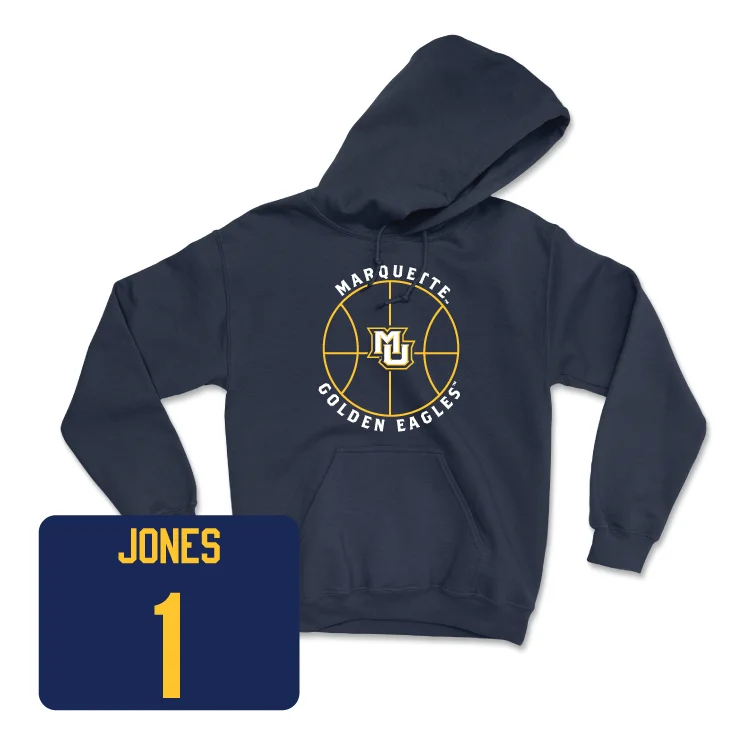 Navy Men's Basketball Hardwood Hoodie - Kameron Jones