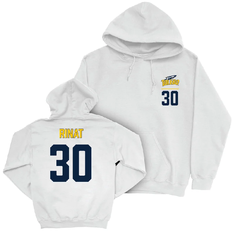 Toledo Women's Basketball White Logo Hoodie - Emmi Rinat | #30