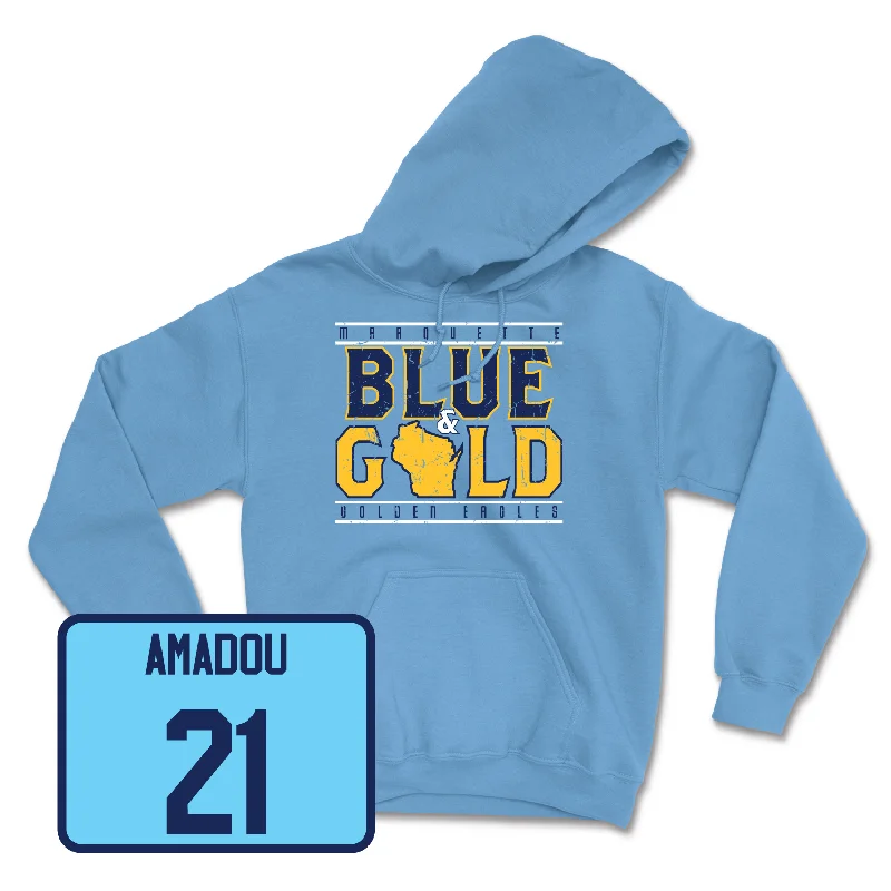 Championship Blue Men's Basketball State Hoodie - Alassane Amadou