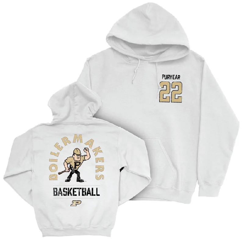 Women's Basketball White Mascot Hoodie    - Kendall Puryear