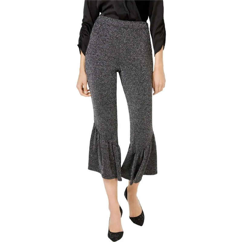 I-N-C Womens Ruffle-Leg Casual Cropped Pants