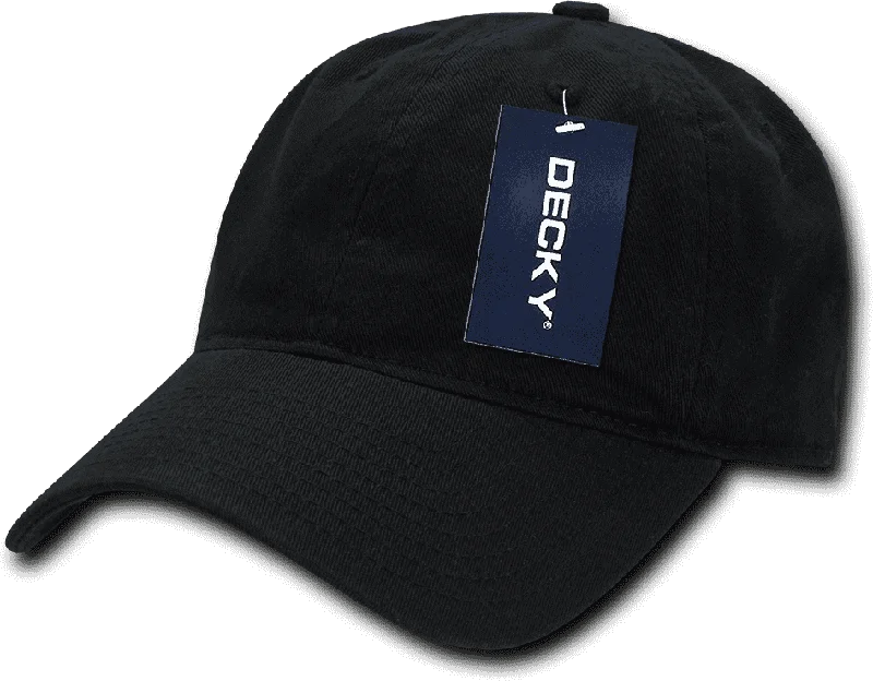 Decky 205 Relaxed Washed Cotton Cap - Black