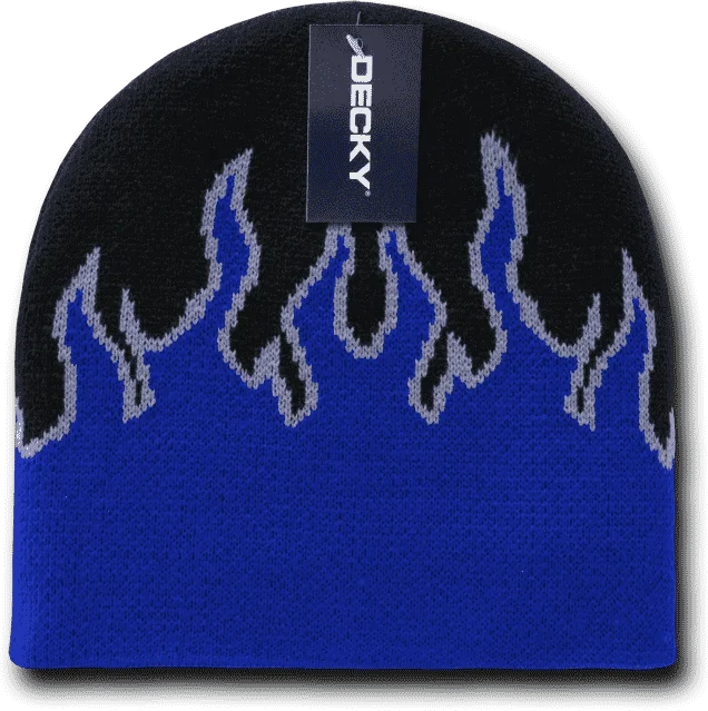 Decky 8003 Fire Beanie - Black Blue Gray