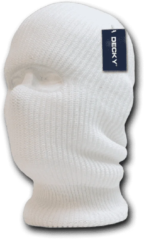 Decky 971 Face Mask 1 Hole Beanie - White