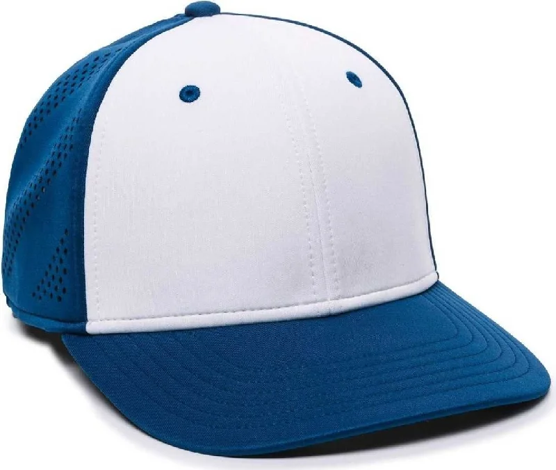 OC Sports AIR50 Proflex Adjustable Performance Cap - White Royal Royal