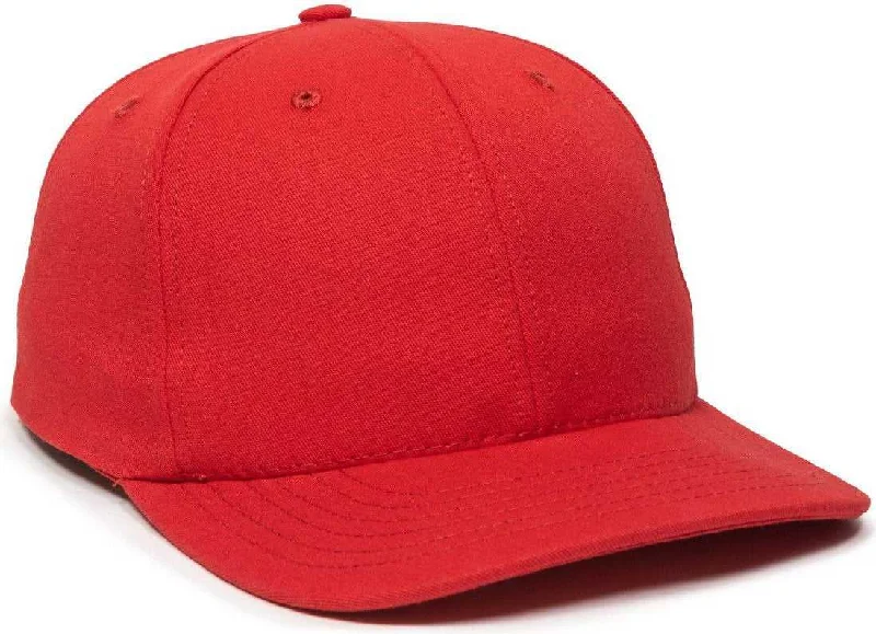 OC Sports AM-101 USA Made Solid Back Cap - Red