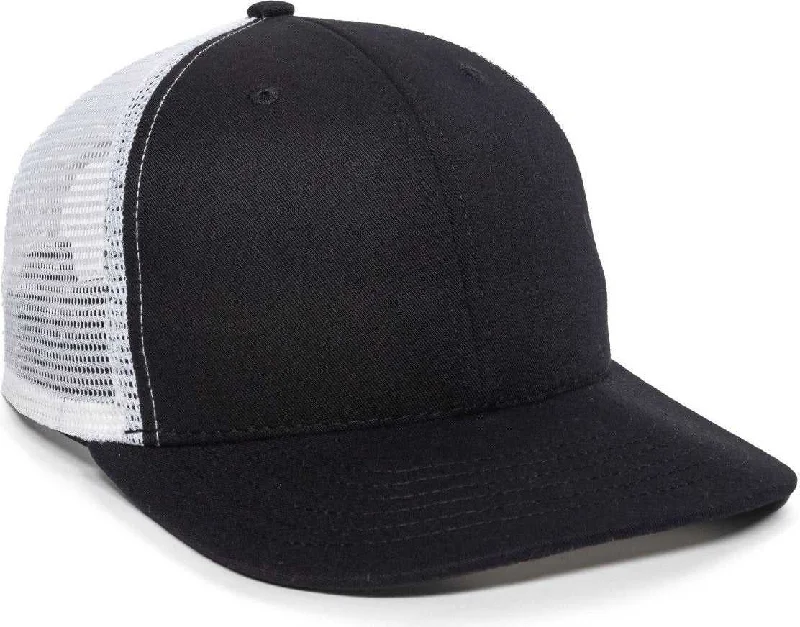 OC Sports AM-101M USA Made Mesh Back Cap - Black White