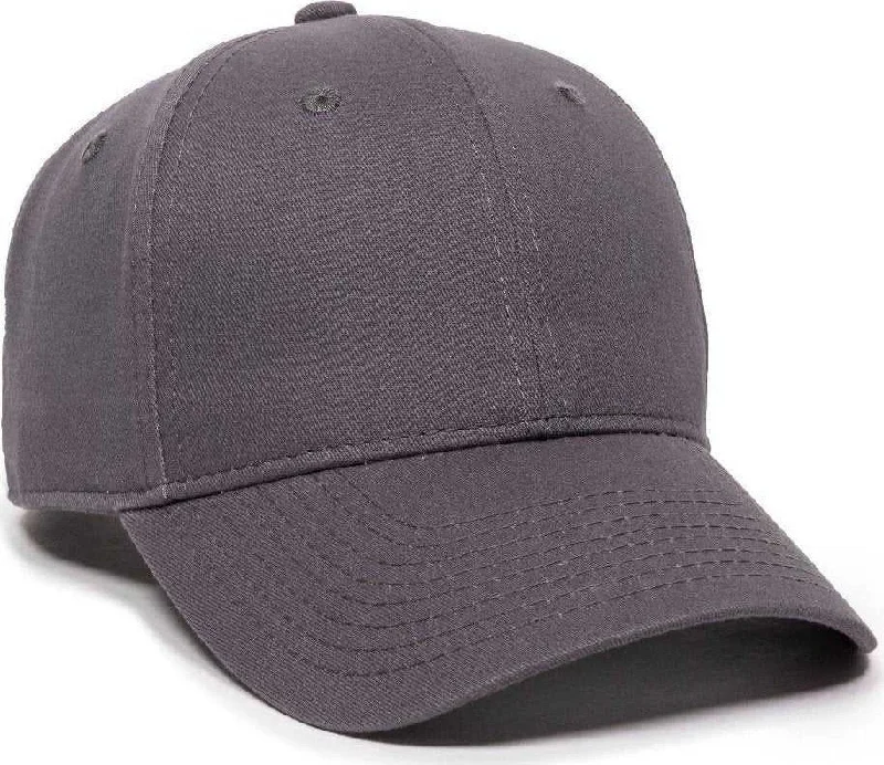 OC Sports BCT-600 Pro Style Cotton Twill Cap - Charcoal