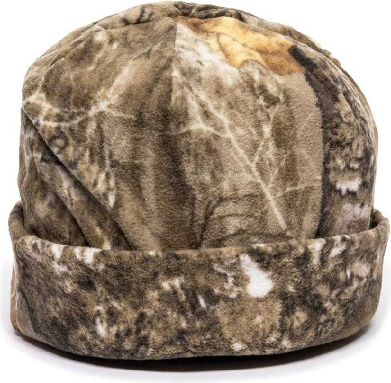 OC Sports COR-002 Beanie with Cuff Easily Visible Reversible - Realtree Edge  Blaze