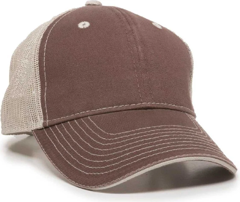 OC Sports GWT-101M Adjustable Mesh Back Cap - Brown Putty