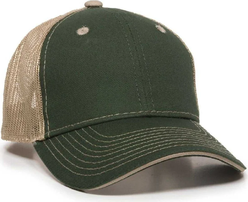 OC Sports GWT-101M Adjustable Mesh Back Cap - Dark Green Khaki