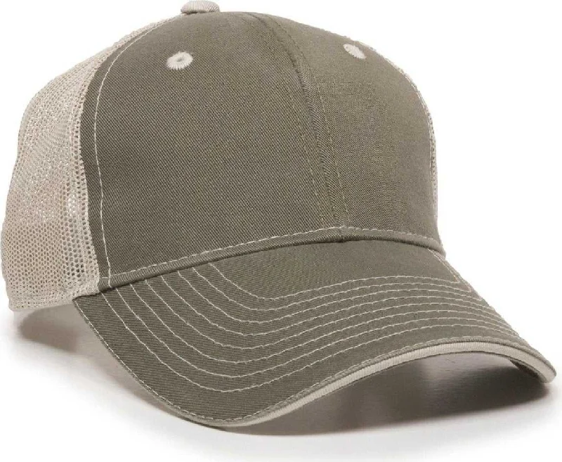 OC Sports GWT-101M Adjustable Mesh Back Cap - Olive Putty