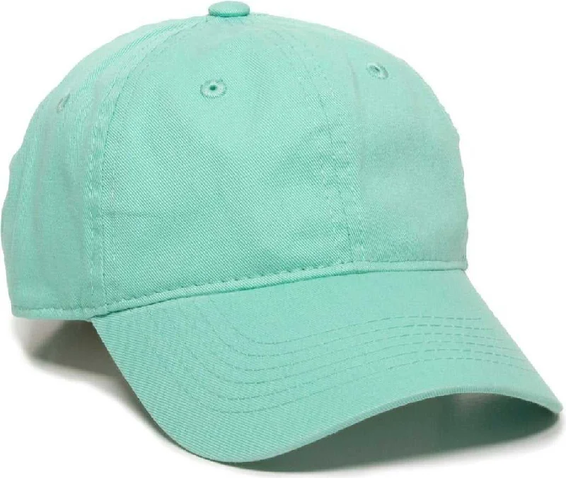 OC Sports GWT-111 Adjustable Strap Garment Wash Cotton Cap - Mint