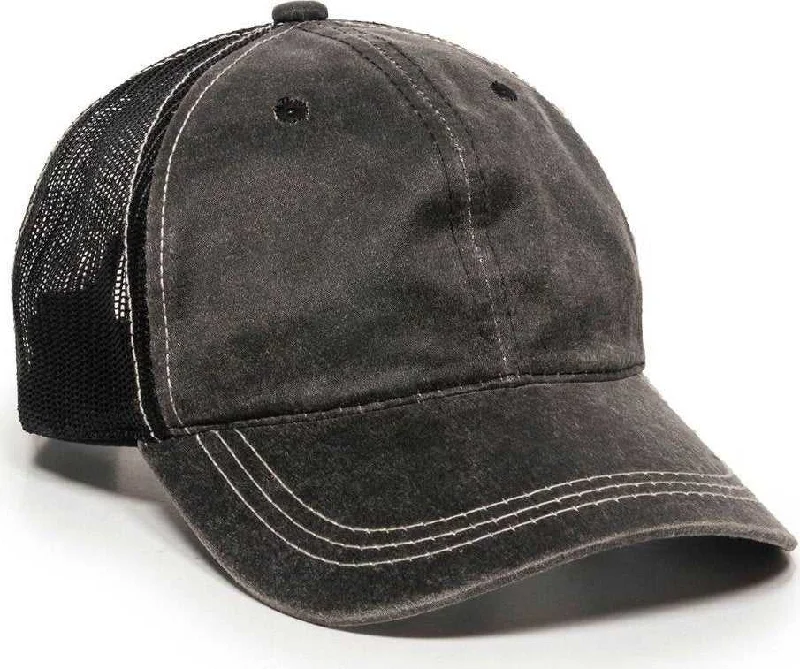 OC Sports HPD-610M Adjustable Mesh Back Cap - Black