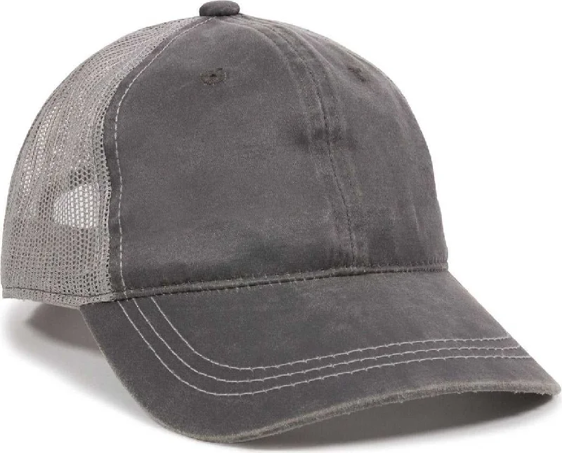 OC Sports HPD-610M Adjustable Mesh Back Cap - Charcoal Light Grey