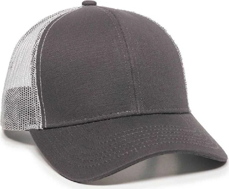 OC Sports MBW-600 Team Adjustable Mesh Back Ball Cap - Charcoal White