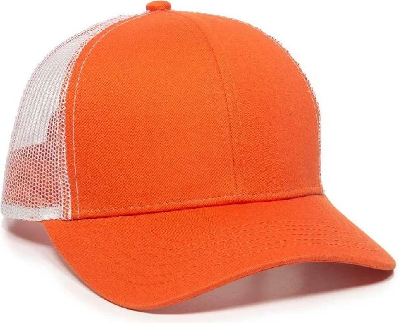 OC Sports MBW-600 Team Adjustable Mesh Back Ball Cap - Orange White