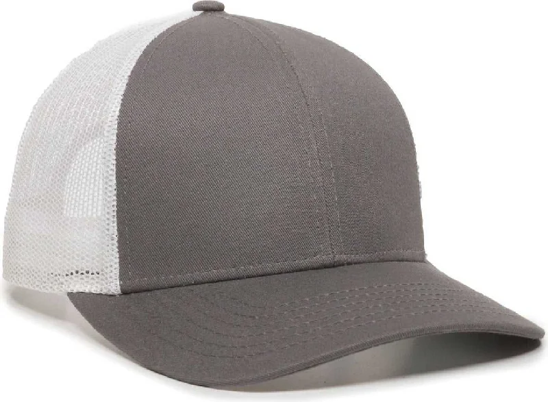 OC Sports OC770 Adjustable Mesh Back Cap with Sweatband - Charcoal White