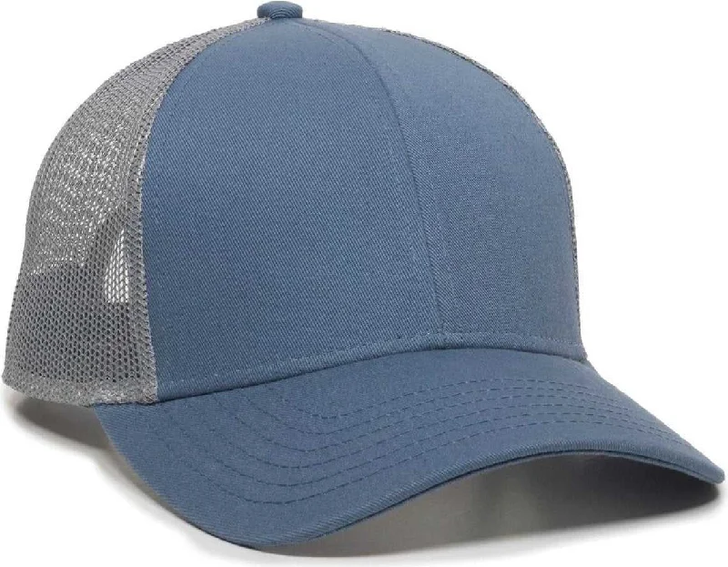 OC Sports OC770 Adjustable Mesh Back Cap with Sweatband - Light Slate Gray