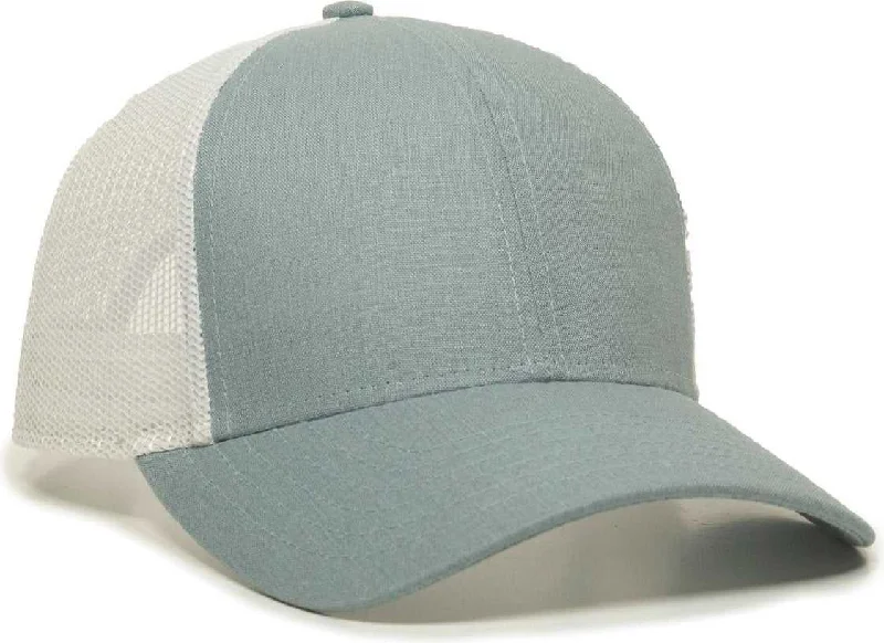 OC Sports OC770 Adjustable Mesh Back Cap with Sweatband - Ocean Blue White