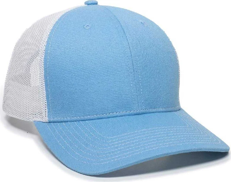 OC Sports OC771 Adjustable Mesh Back Cap - Light Blue White