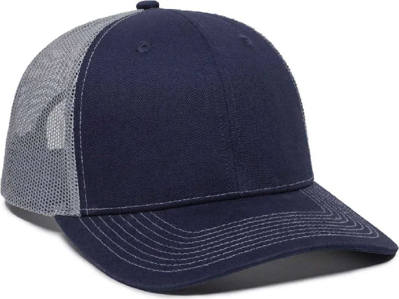 OC Sports OC771 Adjustable Mesh Back Cap - Navy Gray