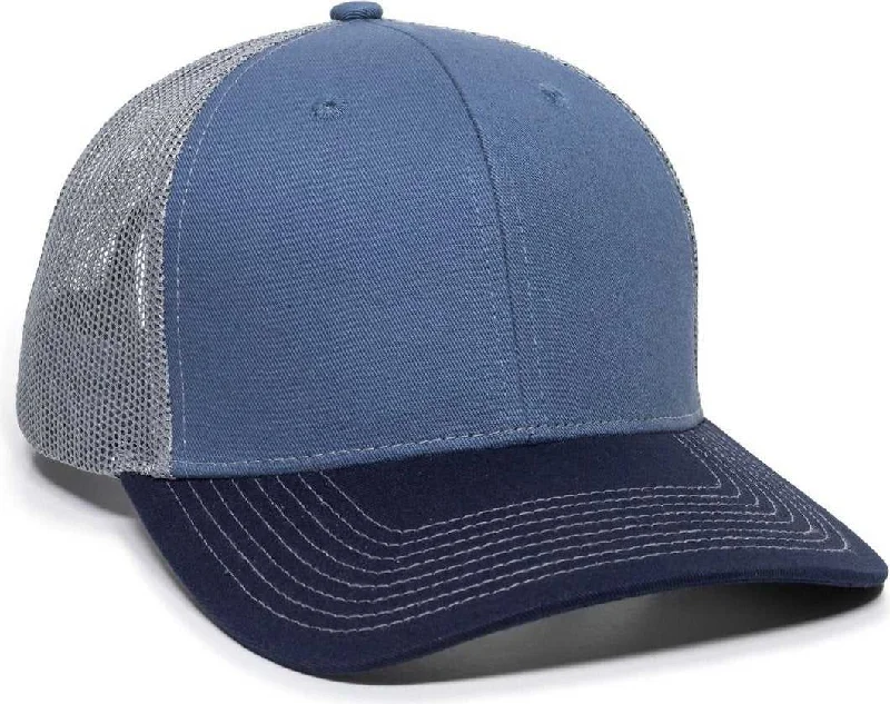 OC Sports OC771 Adjustable Mesh Back Cap - Slate Gray Navy