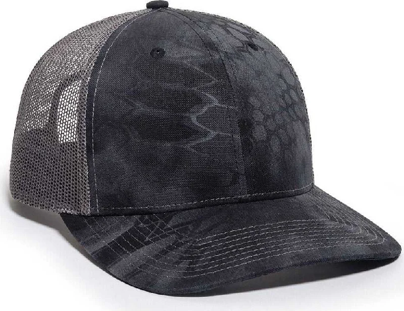 OC Sports OC771CAMO Adjustable Mesh Back Cap - Kryptek Typhon Charcoal