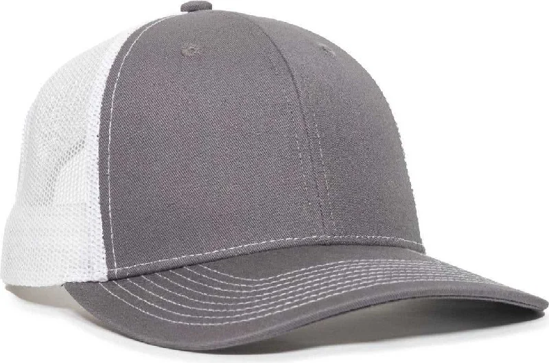 OC Sports OC771V Adjustable Mesh Back Cap - Charcoal White