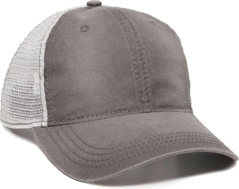 OC Sports PDT-750M Adjustable Mesh Back Cap - Charcoal White