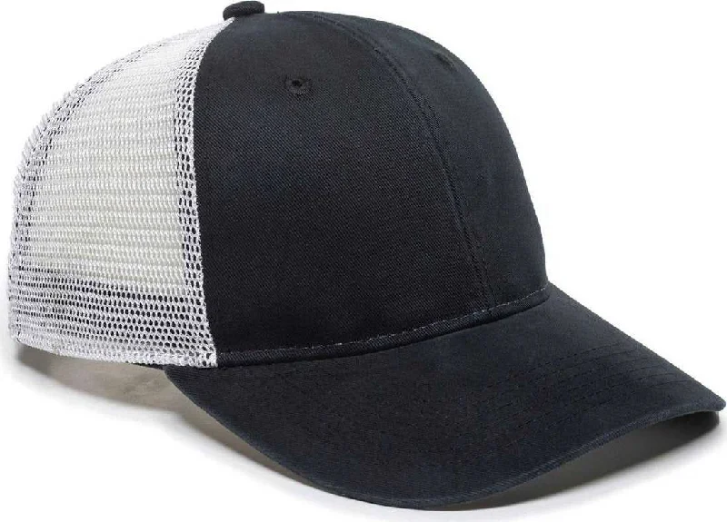 OC Sports PNY100M Ponytail Mesh-Back Cap - Black/ White