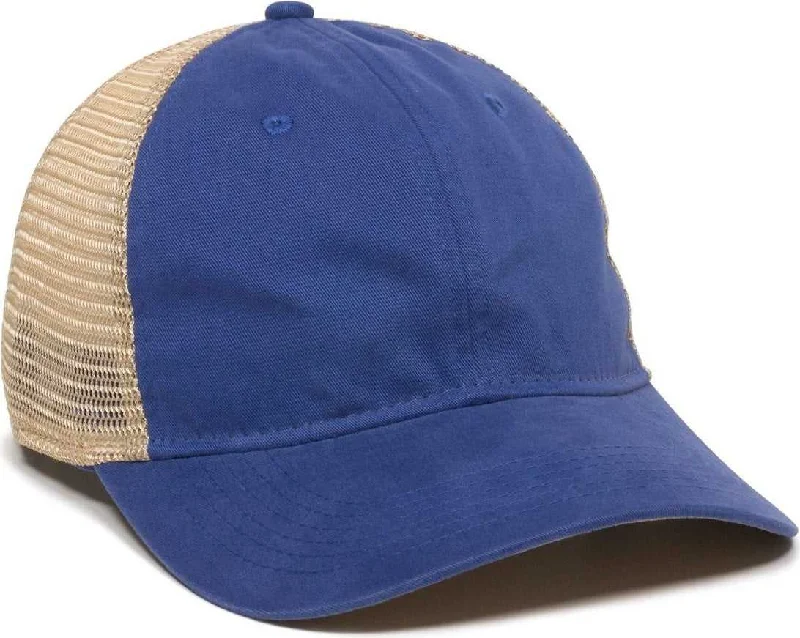 OC Sports PWT-200M Adjustable Mesh Back Cap - Royal Tea Stain