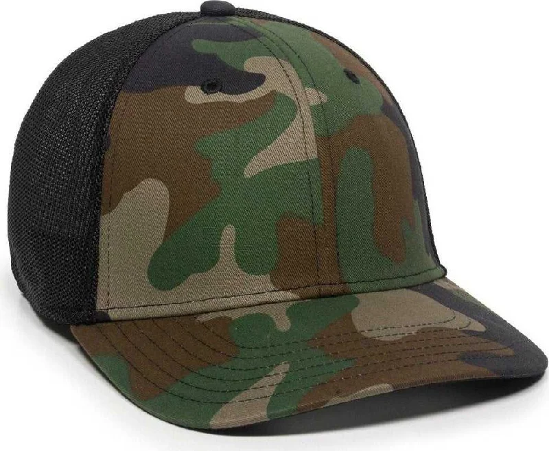 OC Sports RGR-360M Adjustable Mesh Back Cap - Generic Camo Black