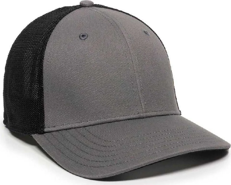 OC Sports RGR-360M Adjustable Mesh Back Cap - Grey Black