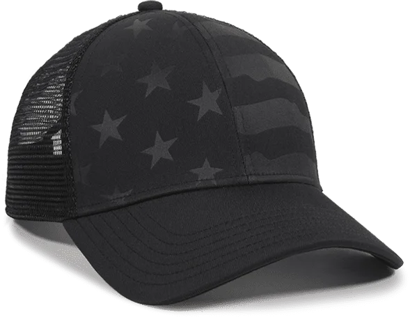 OC Sports USA-750M Adjustable Mesh Back Cap - Black