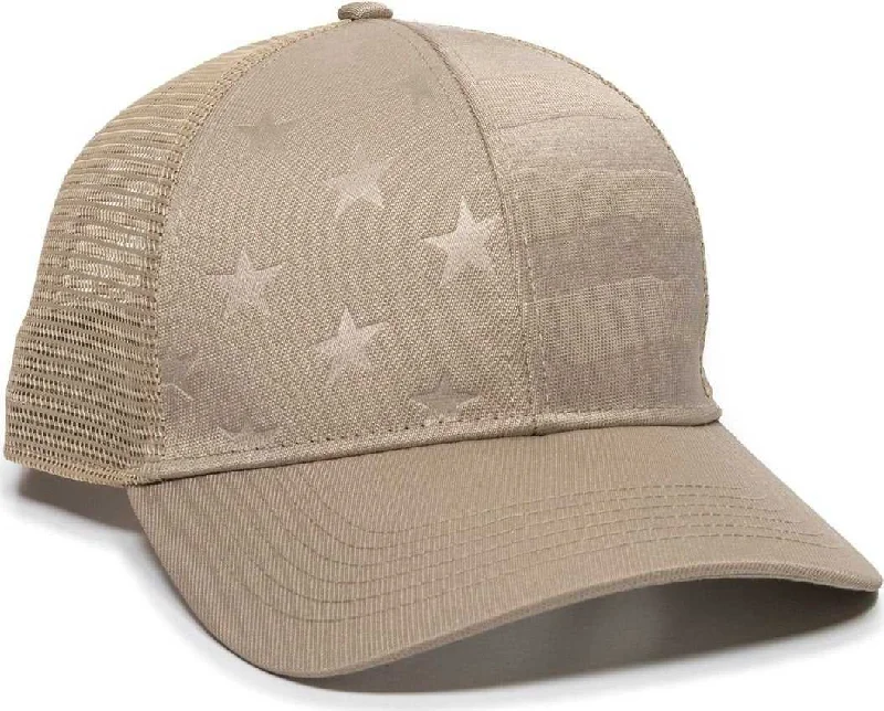 OC Sports USA-750M Adjustable Mesh Back Cap - Khaki