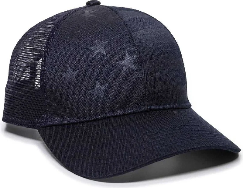 OC Sports USA-750M Adjustable Mesh Back Cap - Navy