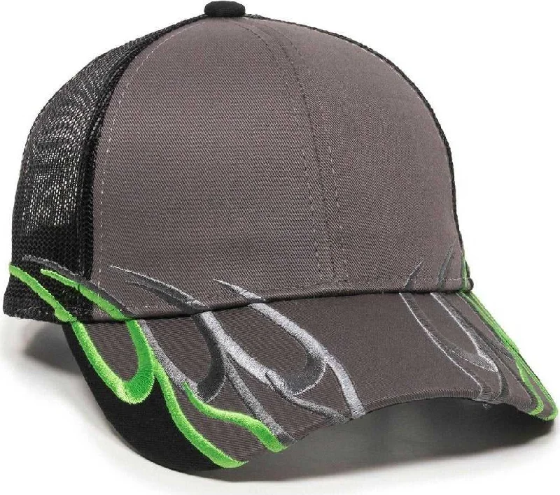 OC Sports WAV-605M Adjustable Mesh Back Cap - Charcoal Black