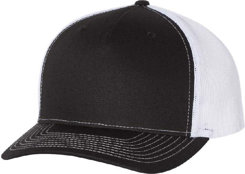 Richardson 112FP Trucker Cap - Black White