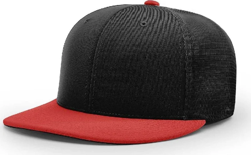 Richardson PTS20M Pulse/Mesh Back Cap - Black Red