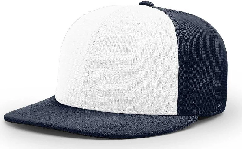 Richardson PTS20M Pulse/Mesh Back Cap - White Navy Alt