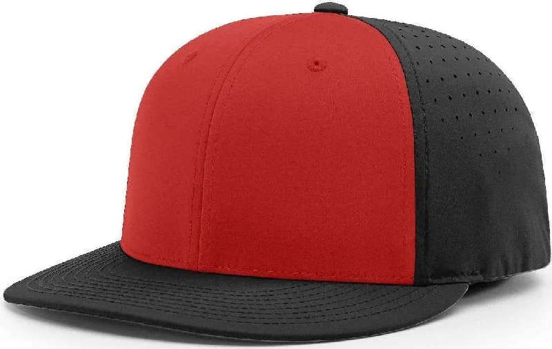 Richardson PTS30 Lite R-Flex Cap - Red Black Alt