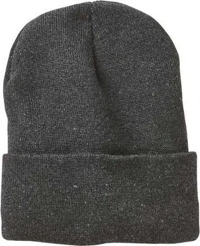 Sportsman SP12FL Fleece Lined 12" Cuffed Beanie - Heather Charcoal