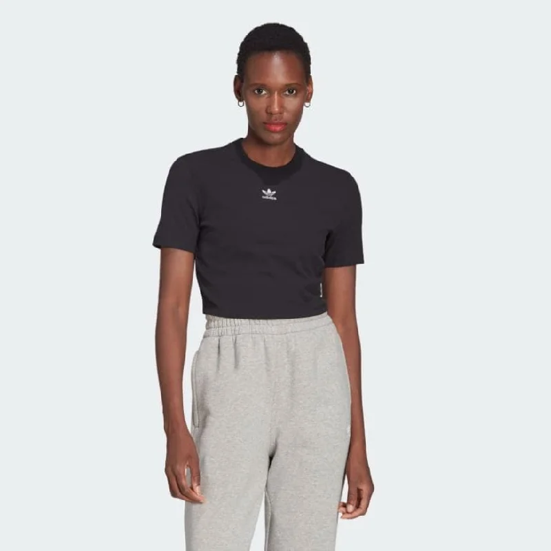 Adidas Adicolor Essentials Rib Cropped Women Original T-Shirt Black