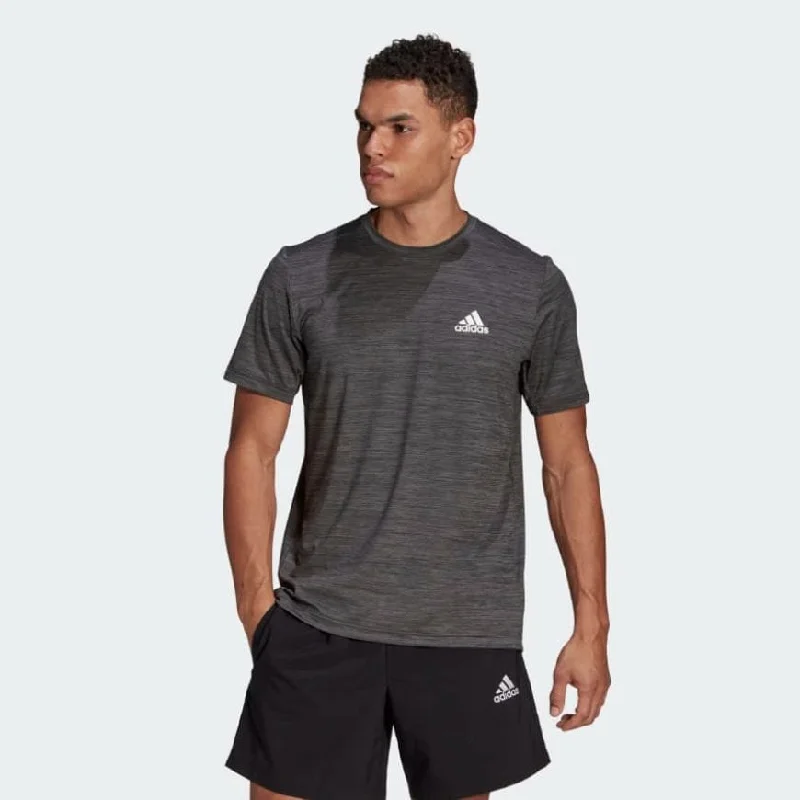 Adidas Aeroready Designed 2 Move Sport Stretch Men Training T-Shirt Black Melange