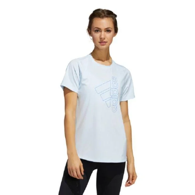 Adidas Badge Of Sport Tee Women Training T-Shirt Sky Tint / Glow Blue Fq1989